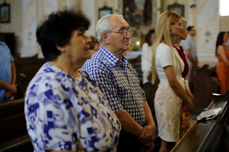 People standing church photo