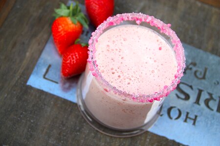 Sprinkles strawberries smoothie photo