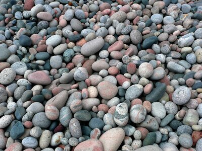Colorful boulder polished photo