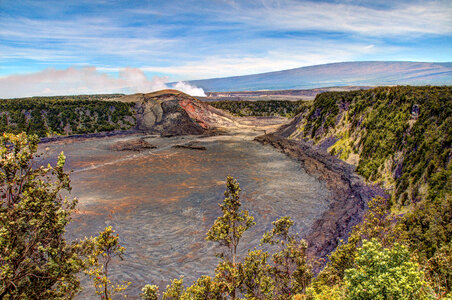 Kilauea Iki Crater landscape at Hawaii Volcanoes National Park photo