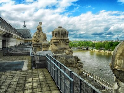 River seine sky photo