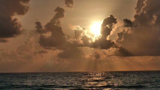 Sunbeam cloud formation light photo