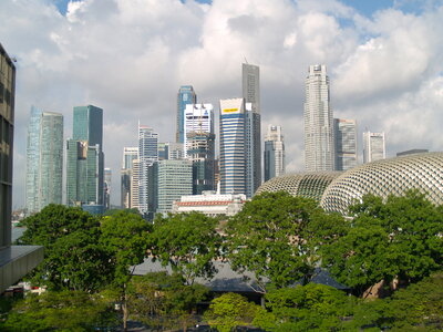 Modern buildings of Singapore skyline landscape