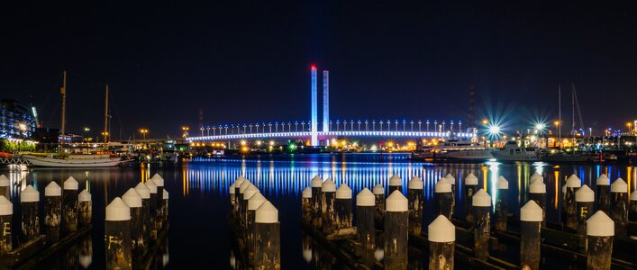 Night View from Melbourne Port, Victoria, Australia