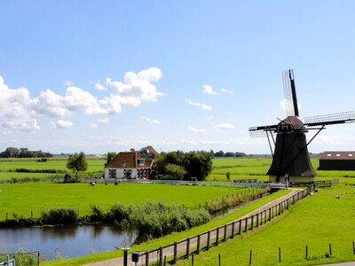 Friesland landscape in the Netherlands photo