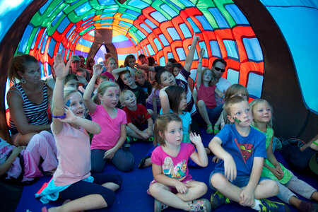 Salmon storytelling tent