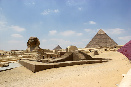 Sphinx and Great Pyramid photo