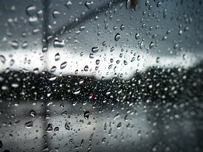 Raindrops on Car Window photo