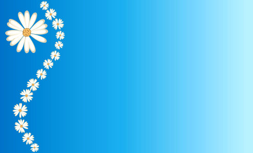 Daisies On Blue Background photo