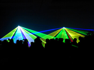 Laser Light Show at concert photo