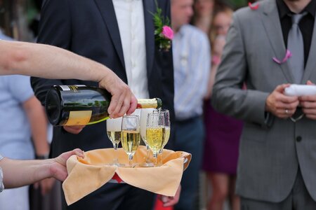 Champagne bartender ceremony photo