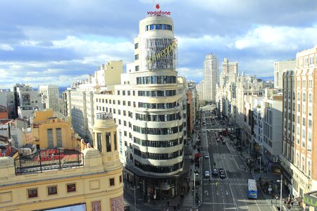 Streets and towers of Madrid photo