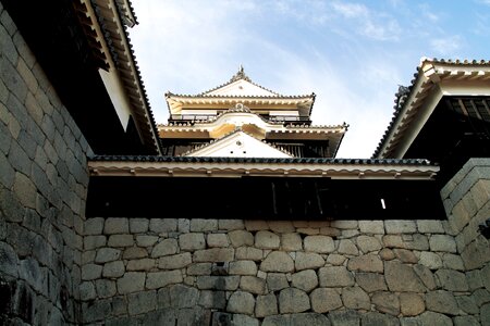Wall of temple Matsuyama Shikoku Japan photo