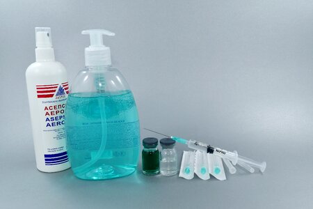 Cure disinfectant injection photo
