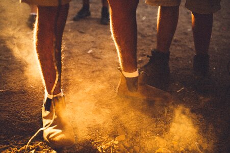 Shorts ground orange shoes photo