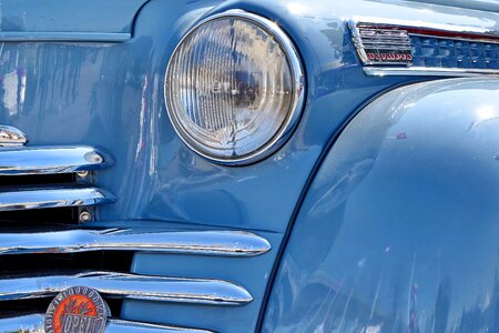 Blue automobile car