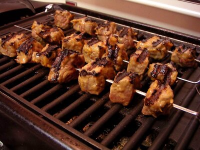 Skewers barbecue meat photo