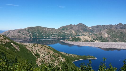 Coldwater Lake formed by the eruption from Mount st Helens photo