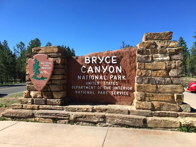 Bryce Canyon National Park Entrance Sign Utah photo