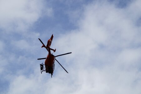 Flying circles rescue helicopter