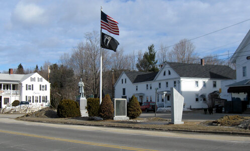 Monument Square in the center of Alton in New Hampshire photo