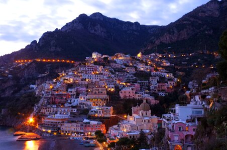 Illuminated italy mediterranean