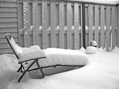 Chair patio fence photo