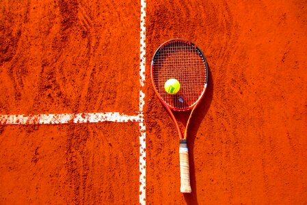 Tennis Racket Clay Court photo