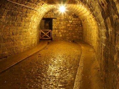 Tunnel stone light photo