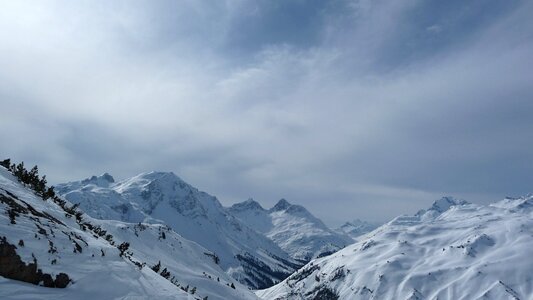Winter ski landscape