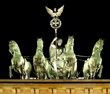 Brandenburg gate landmark horses photo