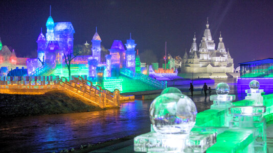 Ice Sculpture City in Harbin photo