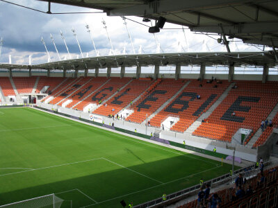Stadium of Zagłębie Lubin in Poland photo