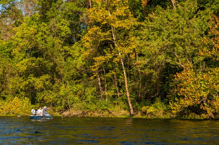 Group fishing in boat on White River-1