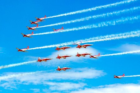 Aircraft airplane blue sky photo