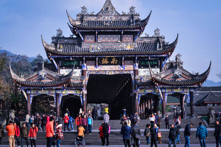 Dujiangyan Gate, Sichuan, China.
