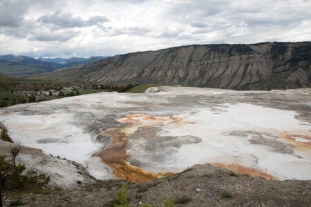 Colorful geyser in Yellowstone National Park
