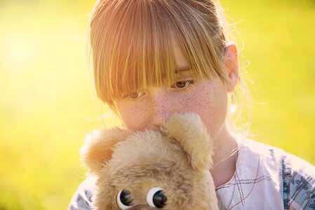 Girl blond face