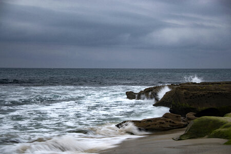 Waves and Erosions on California Shores photo