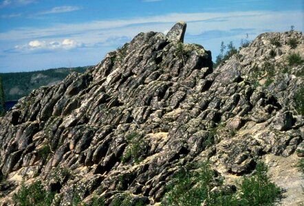 Array basalt rock photo