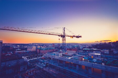 Architecture crane construction photo