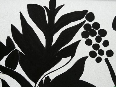 Black and white abstract art