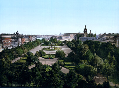 Kungsträdgården in Stockholm around 1900