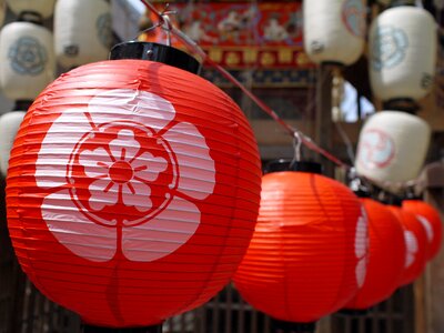 Kyoto paper lantern tradition photo