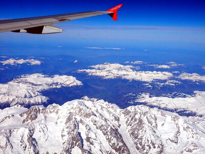 Aircraft airplane blue sky photo