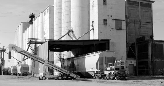 Train car loading railway photo