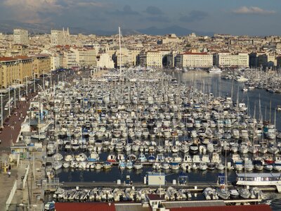 Overlooking the Port of Marseille, France photo
