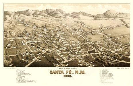 Santa Fe During the Railroad 1882, New Mexico photo