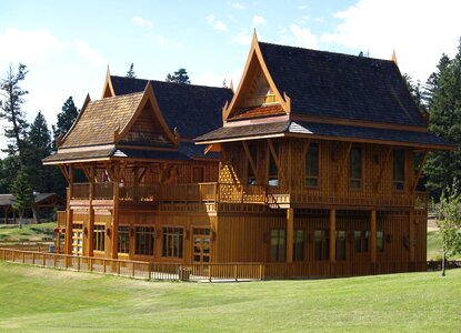 Log house guest house tourism photo