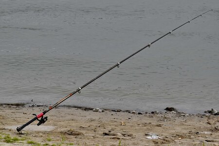 Fishing Gear fishing rod riverbank photo